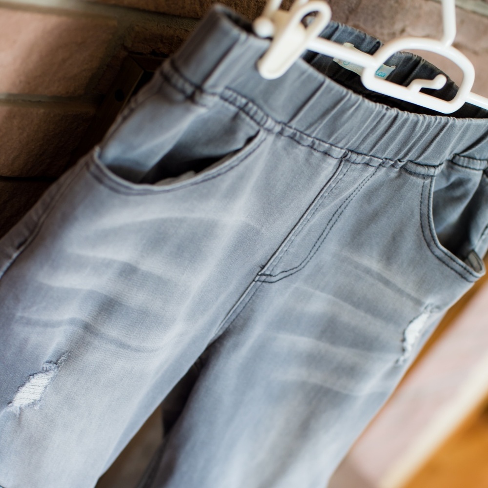 Grace & Lace Gray Moto Jeggings